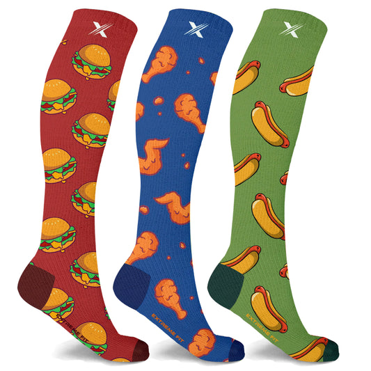 FOOD LOVE COMPRESSION SOCKS (3-PAIRS)