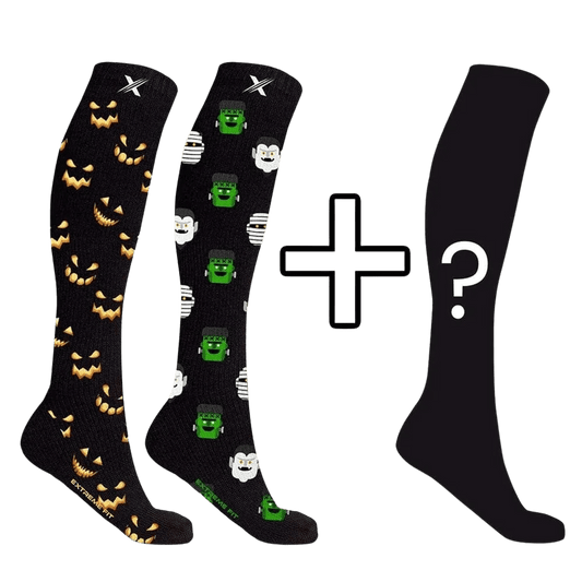 Extreme Fit - HALLOWEEN COMPRESSION SOCKS - BUY 2 GET 1 MYSTERY SOCK FREE - KNEE-LENGTH