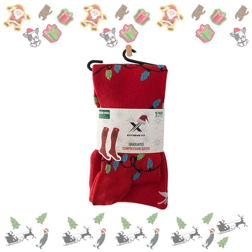 Extreme Fit - XMAS COMPRESSION SOCKS (6-PAIRS) - KNEE-LENGTH Extreme Fit - XMAS COMPRESSION SOCKS (6-PAIRS) - KNEE-LENGTH