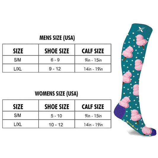 Extreme Fit - FUN & EXPRESSIVE COMPRESSION SOCKS (3-PAIRS) - KNEE-LENGTH