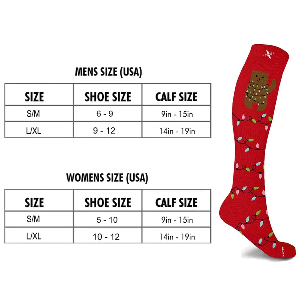 Extreme Fit - XMAS COMPRESSION SOCKS (6-PAIRS) - KNEE-LENGTH Extreme Fit - XMAS COMPRESSION SOCKS (6-PAIRS) - KNEE-LENGTH