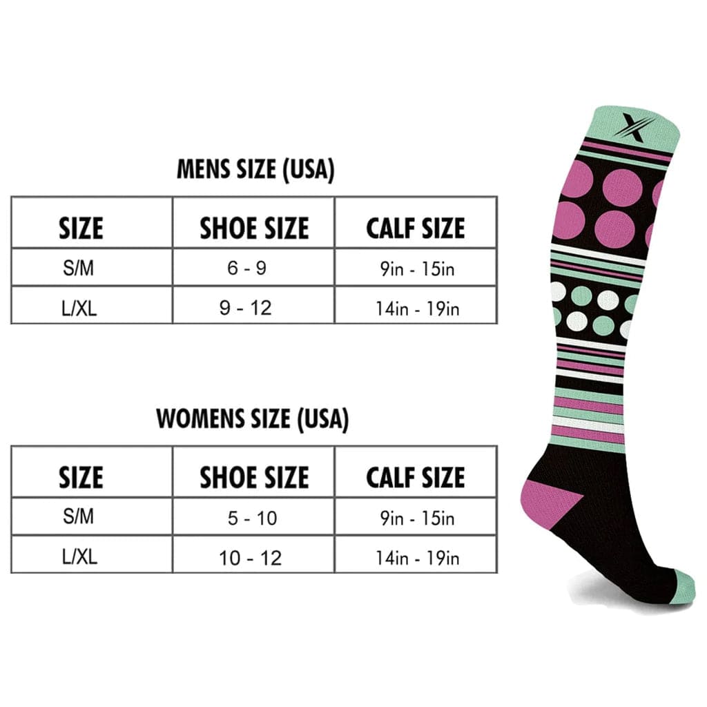 Extreme Fit - JUMBLE MUMBLE COMPRESSION SOCKS (3-PAIRS) - KNEE-LENGTH Extreme Fit - JUMBLE MUMBLE COMPRESSION SOCKS (3-PAIRS) - KNEE-LENGTH