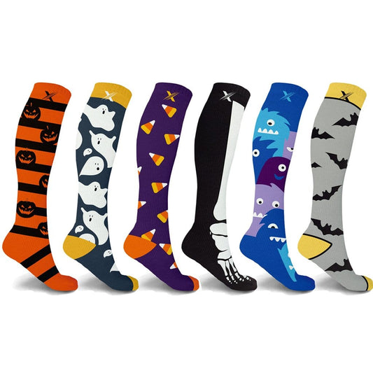 HALLOWEEN THEMED COMPRESSION SOCKS (6-PAIRS)