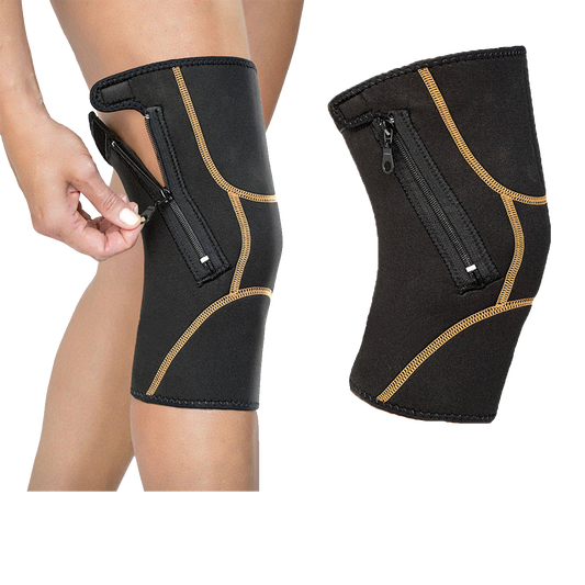 Unisex Copper Infused Compression Knee Brace with Zipper