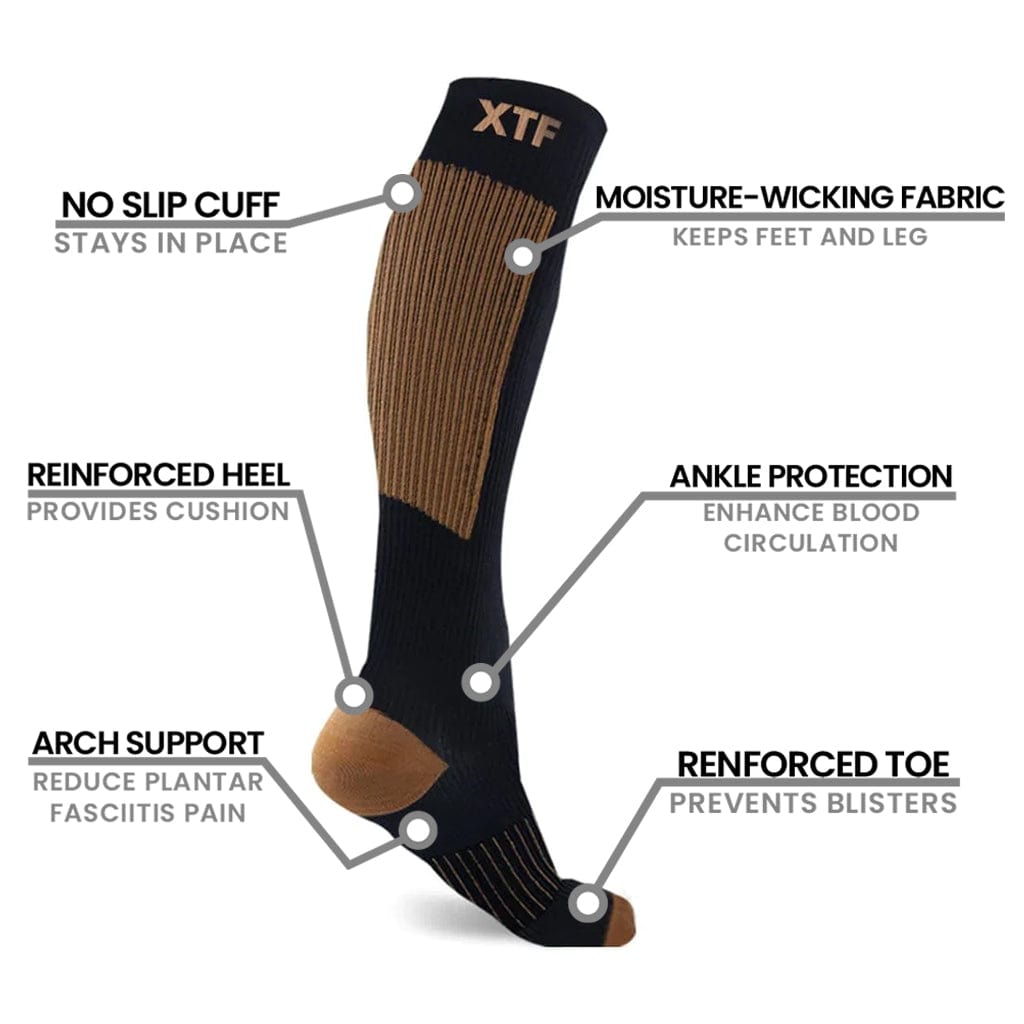 Extreme Fit - COPPER FLUX™ SOCKS - Original (6-PAIRS) - KNEE-LENGTH