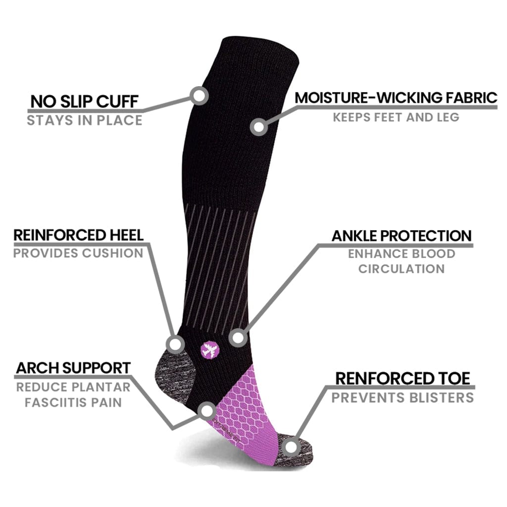 Extreme Fit - TRAVEL SOCKS - PURPLE - KNEE-LENGTH