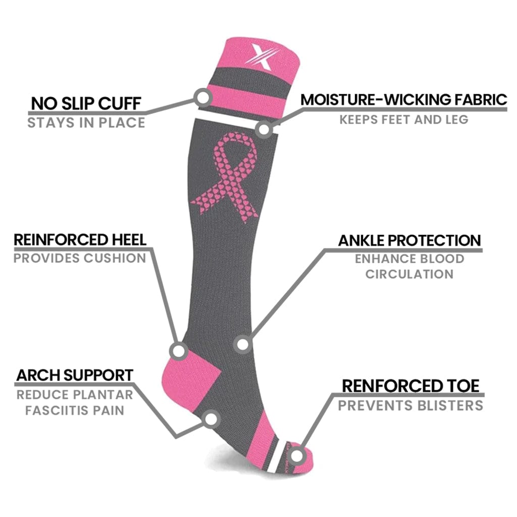 Extreme Fit - BCA THINK PINK SOCKS (3-PAIRS) - KNEE-LENGTH