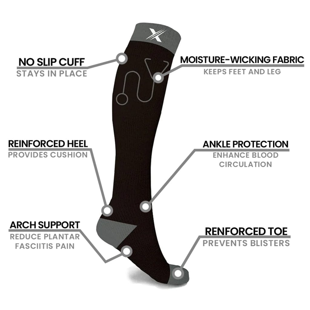 Extreme Fit - MEDICINE 101 COMPRESSION SOCKS (3-PAIRS) - KNEE-LENGTH