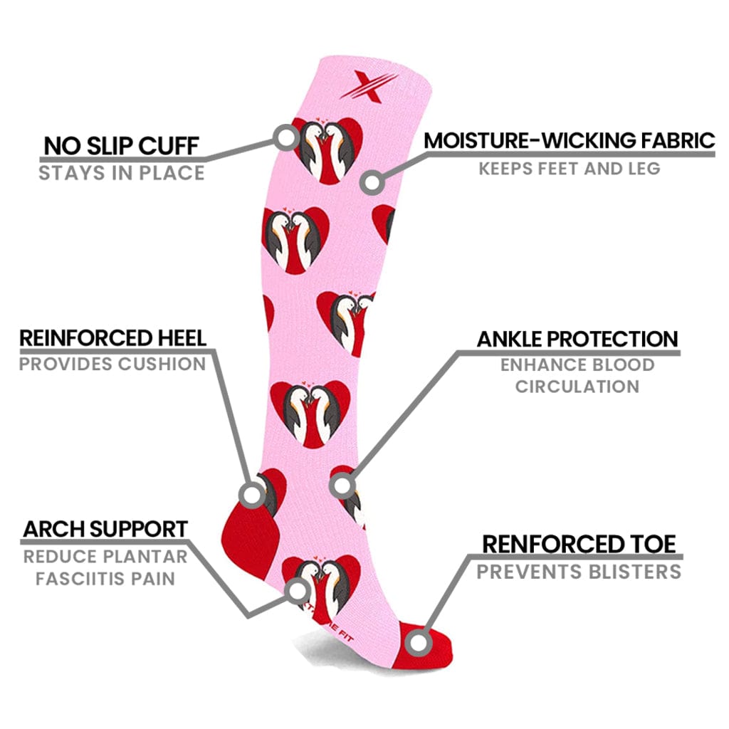 Extreme Fit - LOVEBIRDS COMPRESSION SOCKS (3-PAIRS) - KNEE-LENGTH