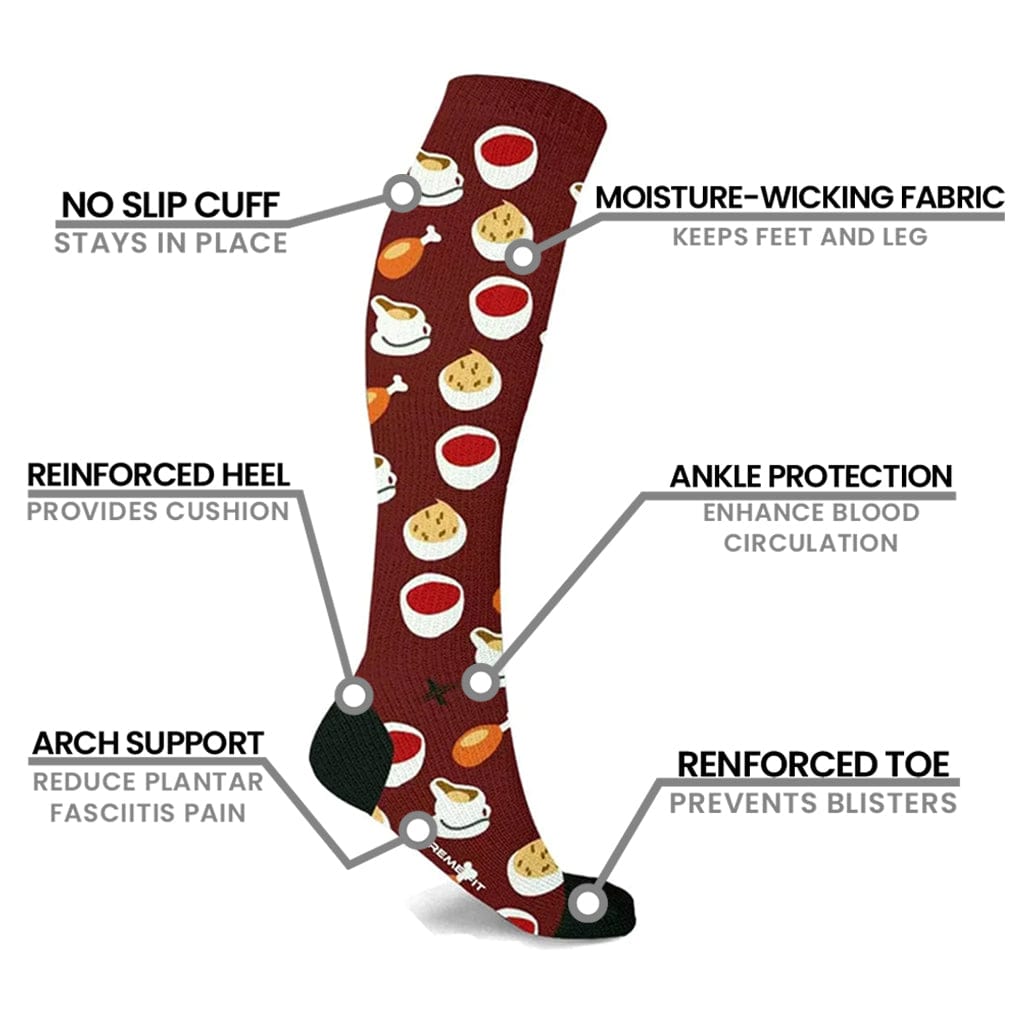 Extreme Fit - THANKSGIVING COMPRESSION SOCKS (3-PAIRS) - KNEE-LENGTH