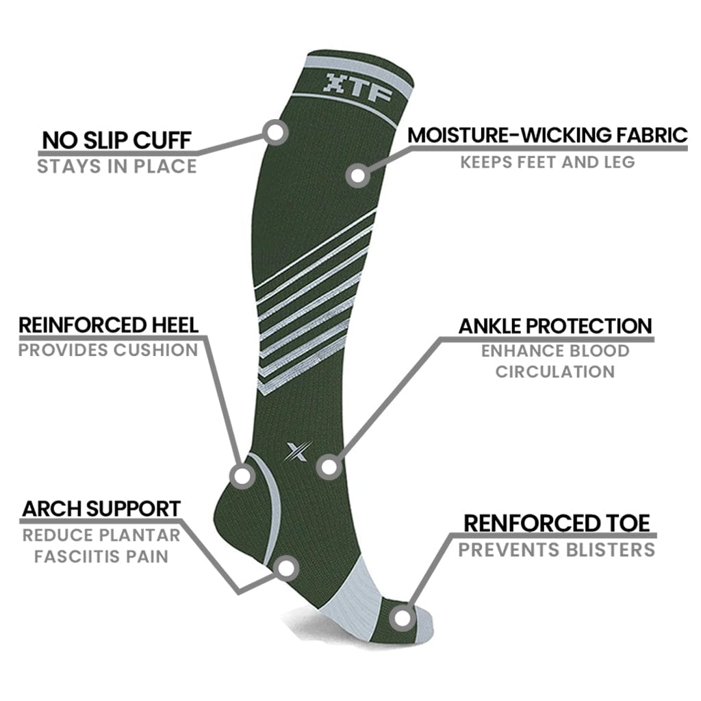Extreme Fit - FALL INSPIRED KNEE-HIGH SOCKS - FORREST GREEN - KNEE-LENGTH