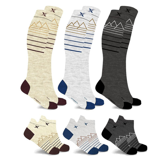 Extreme Fit - MERINO WOOL BOOT SOCKS (6-PACK ASSORTED) - KNEE-LENGTH