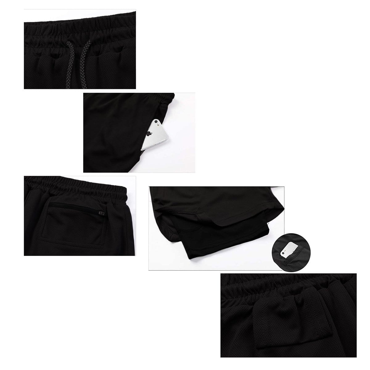 Extreme Fit - Men's XTF VAPOR™ Liner Shorts For Running & Performance - Black - MEN'S SHORTS