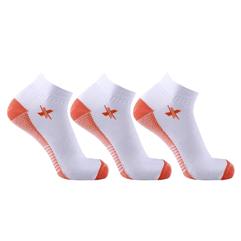 Extreme Fit - COPPER FLUX™ COMPRESSION SOCKS - White Low Cut (3-PAIRS) - ANKLE-LENGTH