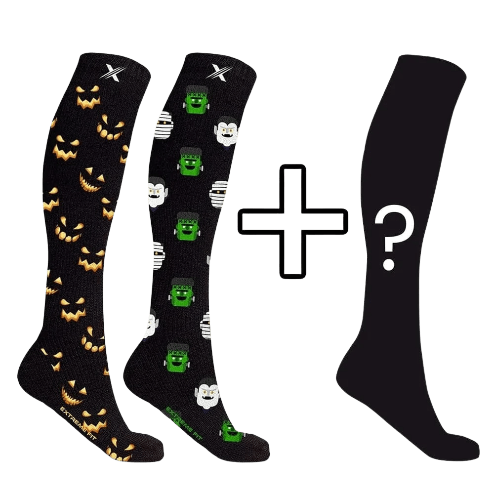 Extreme Fit - HALLOWEEN COMPRESSION SOCKS - BUY 2 GET 1 MYSTERY SOCK FREE - KNEE-LENGTH