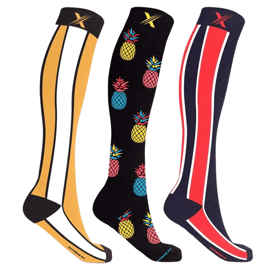 Extreme Fit - 90’S STREETWEAR COMPRESSION SOCKS (3-PAIRS) - KNEE-LENGTH