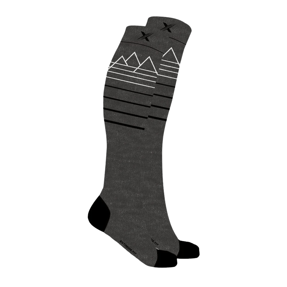 Extreme Fit - MERINO WOOL BOOT SOCKS - CHARCOAL - KNEE-LENGTH