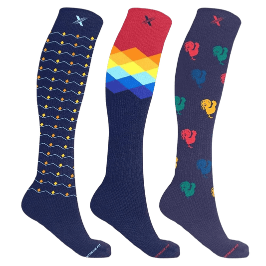 Extreme Fit - GRADIENT COMPRESSION SOCKS (3-PAIRS) - KNEE-LENGTH