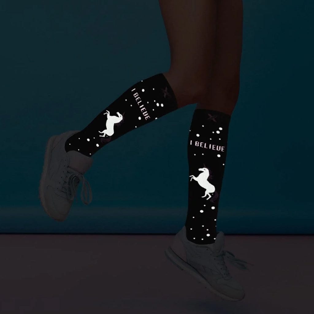 Extreme Fit - GLOW IN THE DARK COMPRESSION SOCKS (3-PAIRS) - KNEE-LENGTH