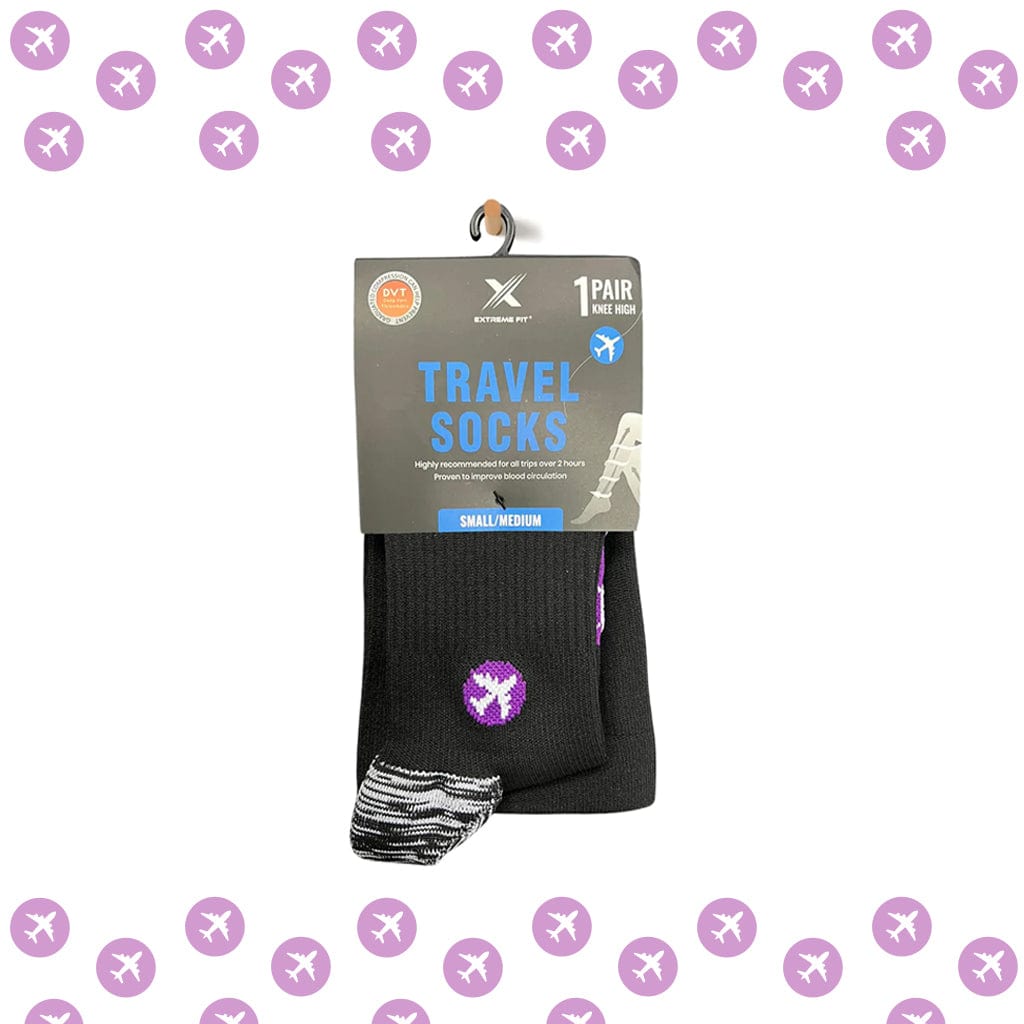 Extreme Fit - TRAVEL SOCKS - PURPLE - KNEE-LENGTH