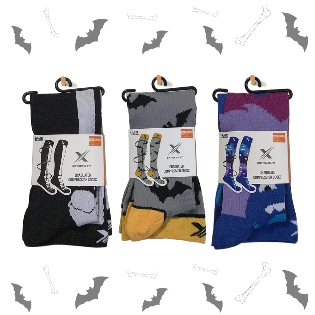 Extreme Fit - HALLOWEEN COMPRESSION SOCKS - BUY 2 GET 1 MYSTERY SOCK FREE - KNEE-LENGTH