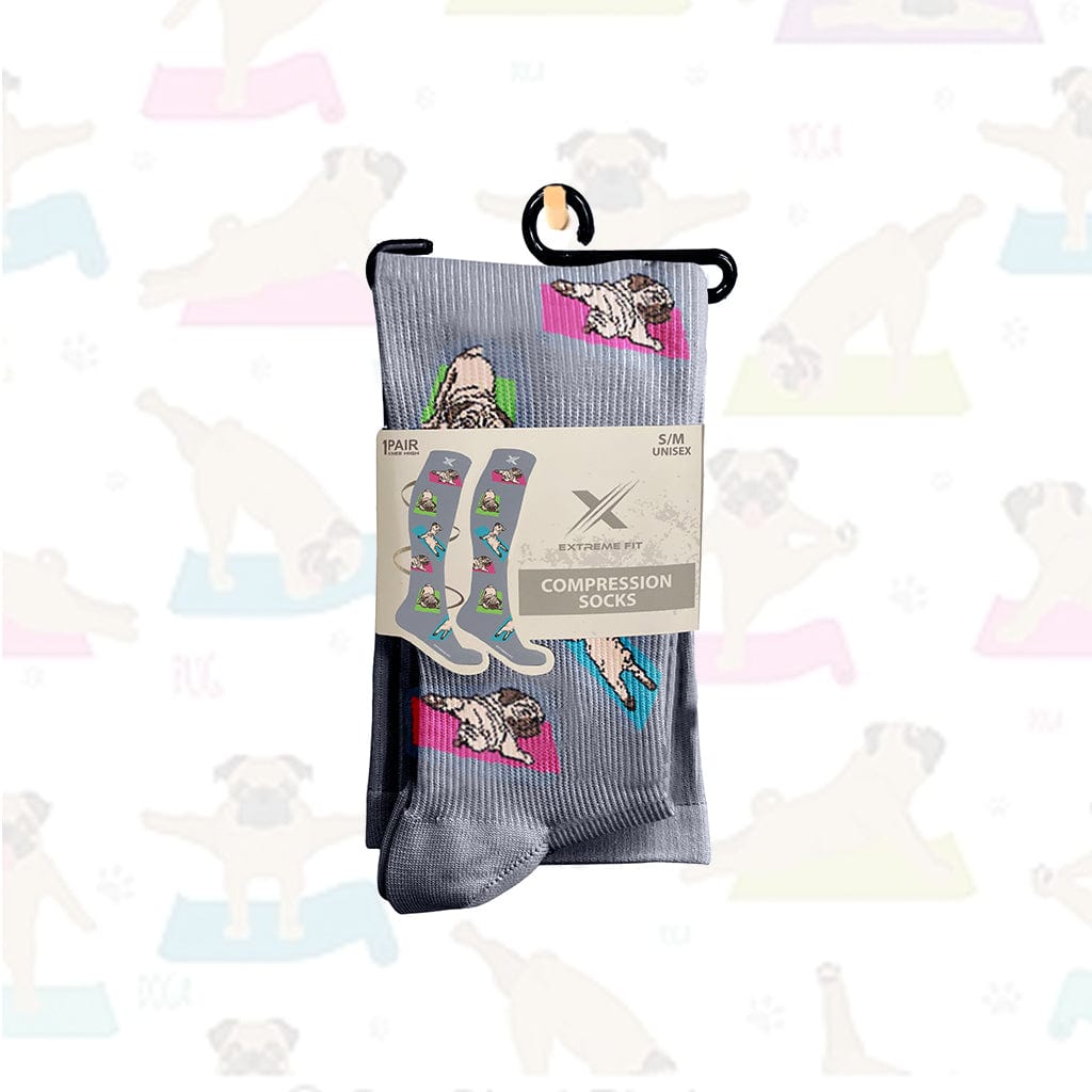 Extreme Fit - YOGA PUG COMPRESSION SOCKS - KNEE-LENGTH