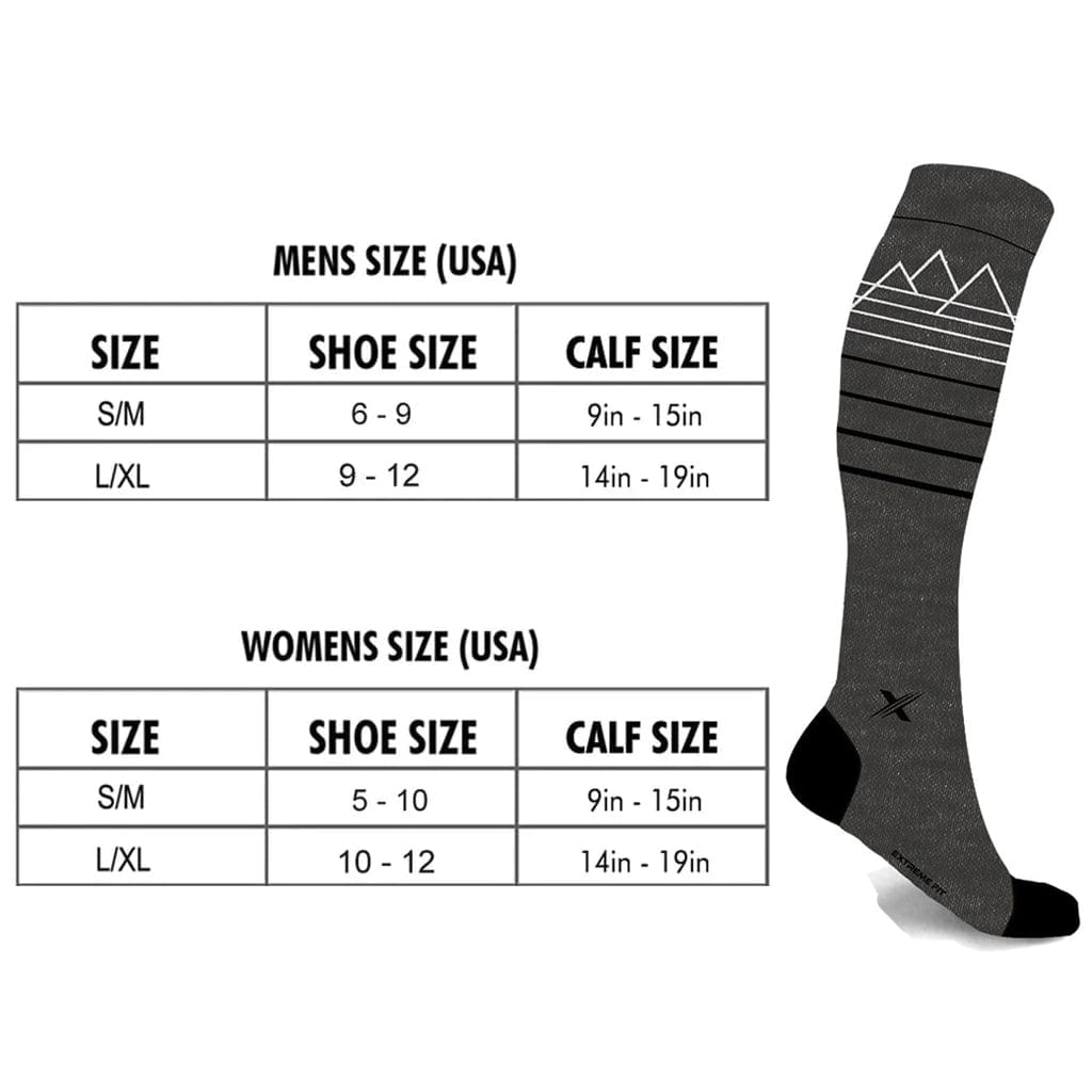 Extreme Fit - MERINO WOOL BOOT SOCKS - CHARCOAL - KNEE-LENGTH