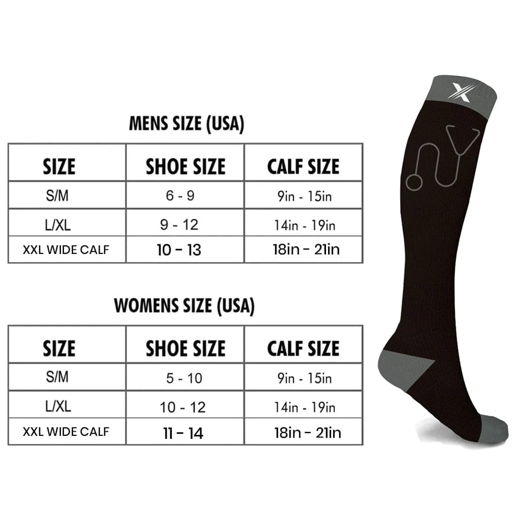 Extreme Fit - MEDICINE 101 COMPRESSION SOCKS (3-PAIRS) - KNEE-LENGTH