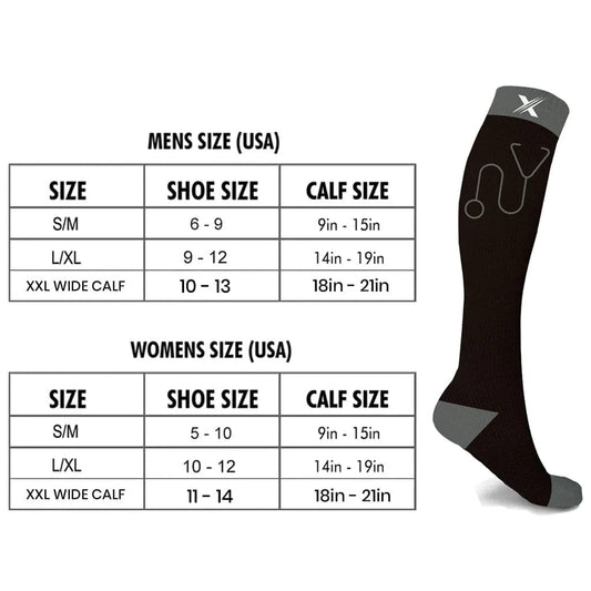 Extreme Fit - MEDICINE 101 COMPRESSION SOCKS (3-PAIRS) - KNEE-LENGTH