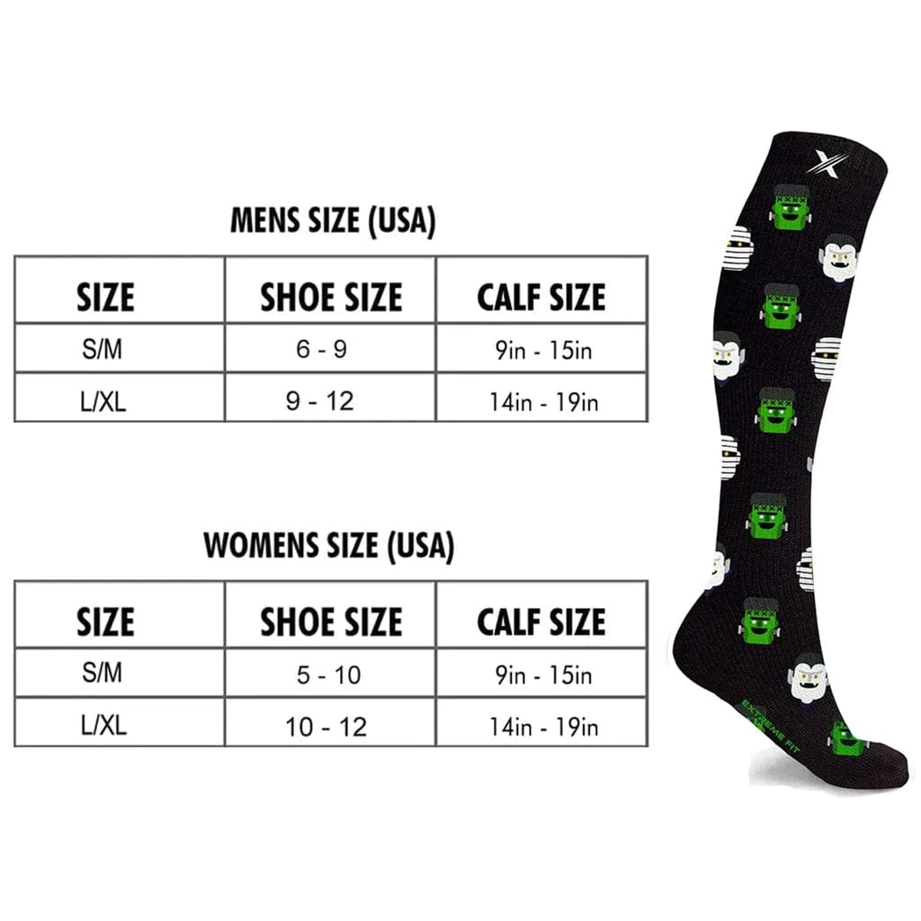 Extreme Fit - HALLOWEEN COMPRESSION SOCKS - BUY 2 GET 1 MYSTERY SOCK FREE - KNEE-LENGTH